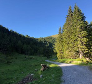 The road from the Edelrautehütte