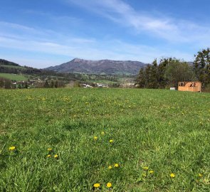 View of the mountains Skalka and Ondřejník