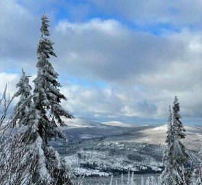 Views of the western part of Šumava from Poledník