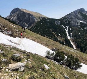 Traverse to the Lamingsattel saddle