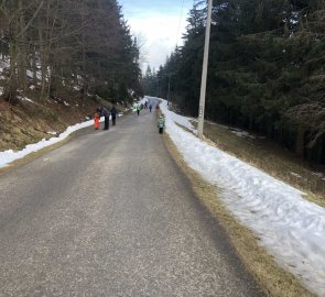 Asphalt road in the Kasárna area