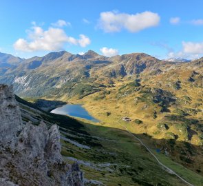 View from Brotrinnl to Oberhüttensee