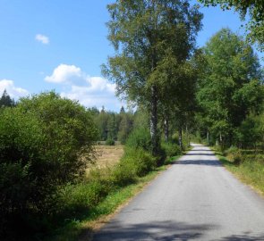 Asfaltka k Penzionu a hospodě Černý kříž