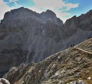 On the road Osvaldo Orsi in the Brenta Mountains