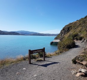 The dock at Paine Grande in Patagonia, Chile