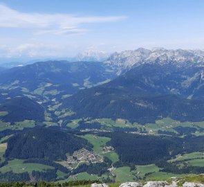 view from the top to the Hochkönig