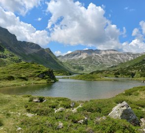 Giglachsee, on the right Ignaz-Mattis-Hütte