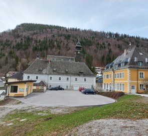 Parking lot behind the church