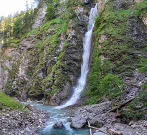 Waterfall at the end of the gorge