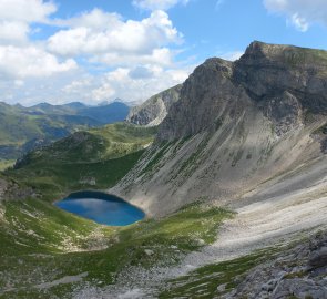 Back to the Wildsee lake, Schladming Tauern in the background