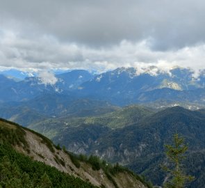 Dürrenstein beznadějně v mraku