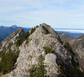 Peak view of the highest point of the ridge