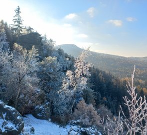 View from Scharfenstein to Hvozd