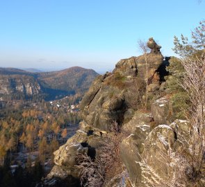 Vyhlídka Taube - zkamenělý holub