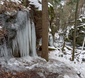 Icefalls behind the gorge