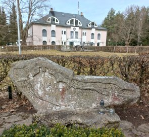 Stone of the Republic and forest hotel Peršlák