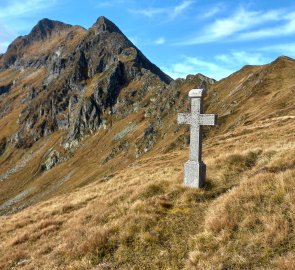 A little lower stands a cross overlooking the valley