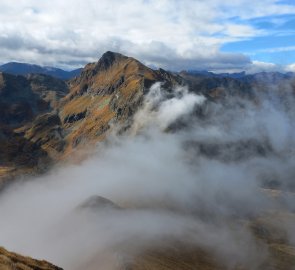 Pohled zpět do sedla Glattjoch