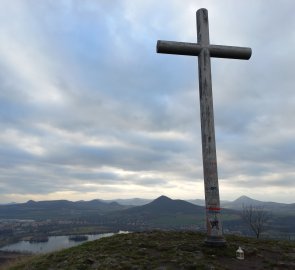 Cross on the top of Radobýl