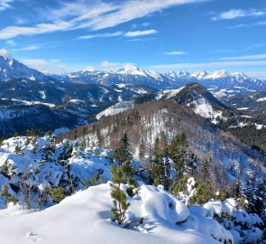 View towards Pyhrgas and Totes Gebirge