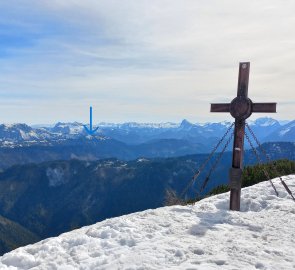 Top of Hochkar, arrow pointing to Buchberg