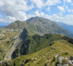 View from Kettentalkogel to Geierhaupt , the highest mountain of the Seckauerek