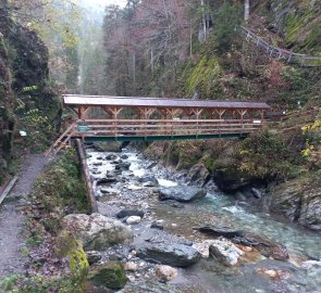 Donnersbacher Klamm - soutěska s mostkem Klein Luzern