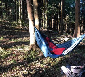 Sleeping just behind the Portáš cottage right at the crossroads to the green loop to Halenkov