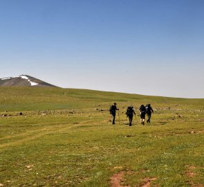 Ahead of us is Mount Amberd, which we wanted to cross