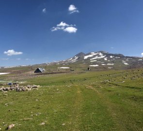 A rear view of the unfinished buildings around Kari Lake