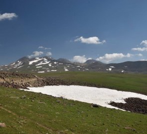 View of the Aragats volcano massif