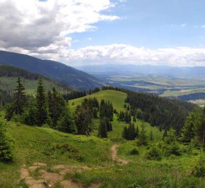 The final climb to the summit was along a meadow