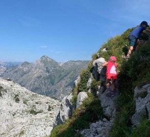 Ascent to Bila Pec mountain