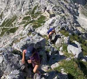 Ascent to Bila Pec mountain