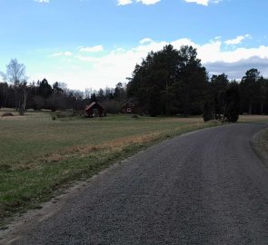 Wide road from the car park