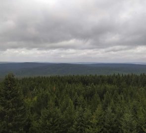 View of the Krušné hory from the lookout tower