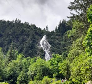 Waterfall from the second lake Hüttensee