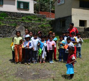 Schoolchildren with their teacher :)