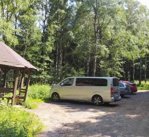 Small forest car park