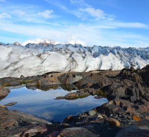 Starting point for trekking on the Grey Glacier