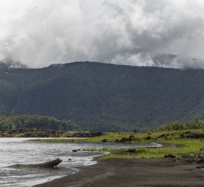 Profile of the ridge from the nearby campsite on the shore of Lake Conguillio