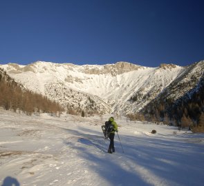 Příchod do horského kotle  Seibenbrunn Graben