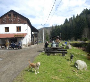 Hájovna v Čeňkové Pile, zde jsme se občerstvili na cestu