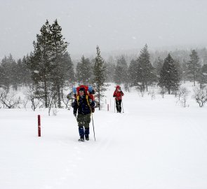 The beginning of the journey took place in a thick blizzard