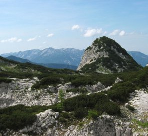 Krajina kolem horské chaty Ebenseer Hochkogel Hütte