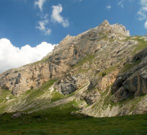 The massif of Mount Colac 2 715 m above sea level in the Dolomites