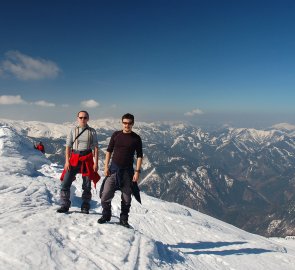 Na vrcholu hory Klosterwappen 2 076 m n. m.