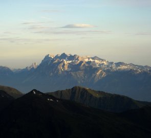 Pohled na Dachstein ze ve Schladmingských Taur