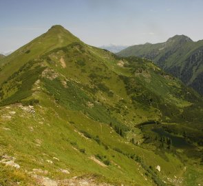 Hora Schober Spitze s jezerem Karlsee