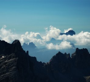 View of Monte Pelmo from Piz Conturines.